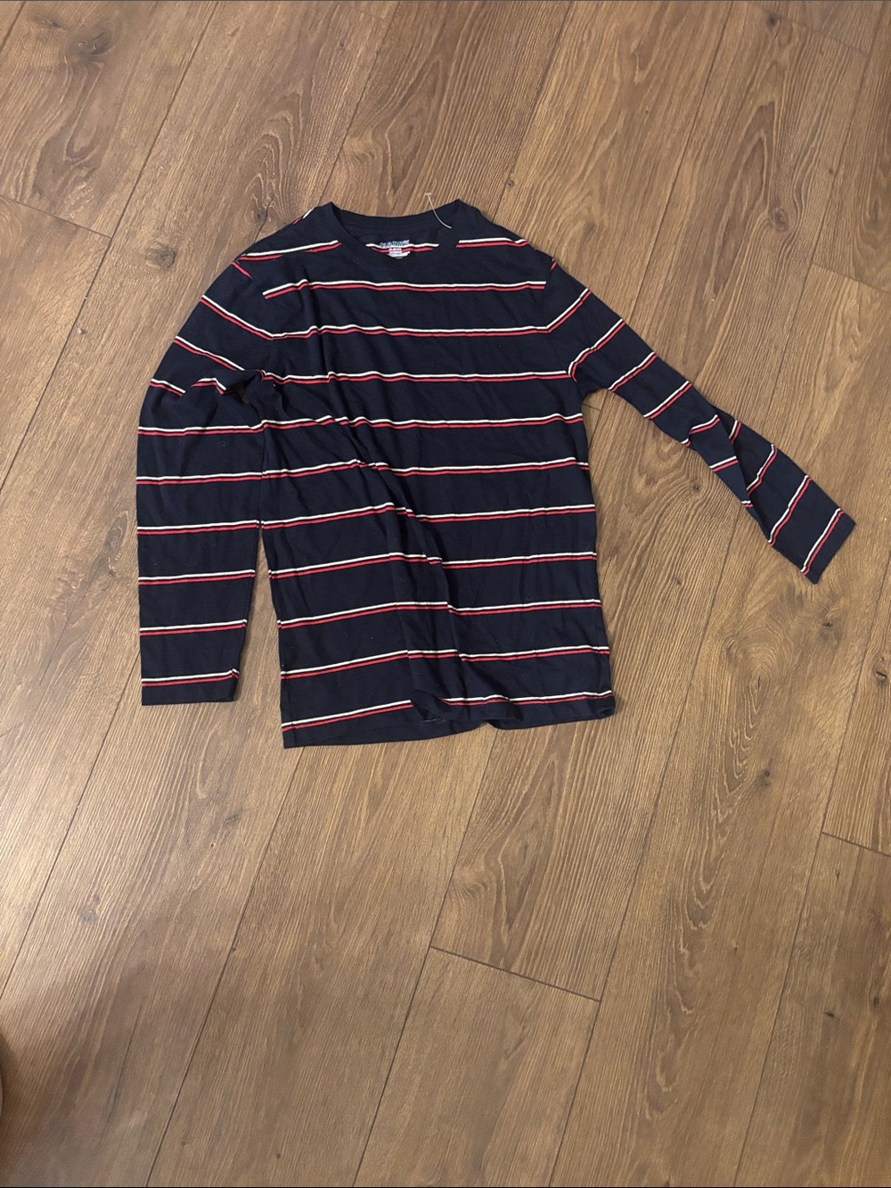 Old Navy Navy Tee with Red and White Stripes